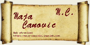 Maja Čanović vizit kartica
